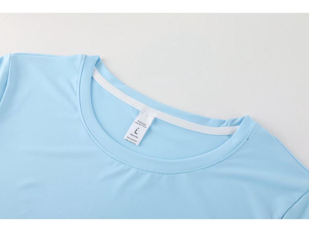 LU Fitness Wear Women's Quick-Dry Short-Sleeve Yoga & Running Top - Breathable Pilates & Training Shirt