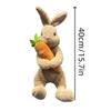 Cute Cartoon Rabbit Plush Toy With Carrot, Brown Short Plush Stuffed Animal Doll For Kids Gift 75 Characters