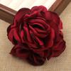 Burn Edge Rose Fabric Flower: 8.5cm Handmade Accessory for DIY Clothing and Jewelry