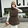 New Women's Cotton Vest Autumn Winter Cotton-padded Coat Parkas Korean Version Fashion Slim Hooded Cotton Vest Clip