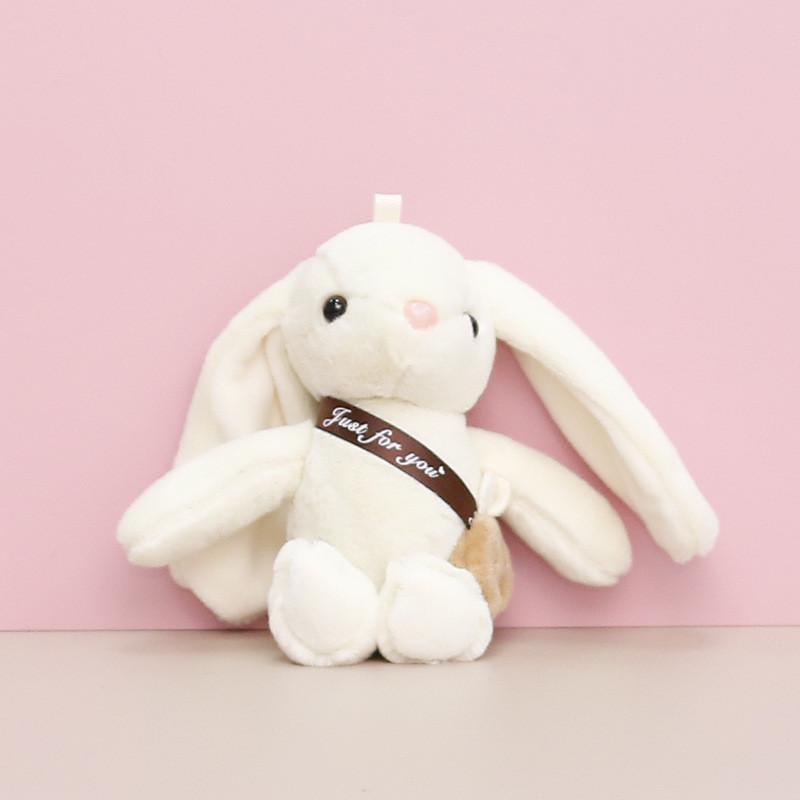 Long Cute Eared Bunny Plush Toy Adorable Cartoon Keychain Charm Perfect Gift