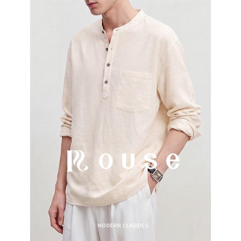 Louse Men's Lyocell Blend Long Sleeve Crewneck Tee