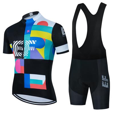 2026 Summer Men's Cycling Sweatshirt Short Sleeve Sports Bike Road Riding Suit Clothing Bib Shorts