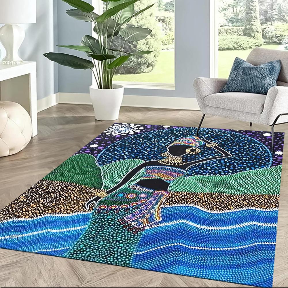 African Dance Celebration Floor Mats for Living Room, Bedroom and Room Decoration Are Suitable for Gifts.