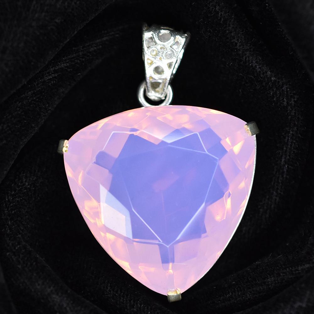 925 Sterling Silver 76.95 Ct CERTIFIED Opal Multicolor A Grade Gems Pendant MY-PD-110-NS