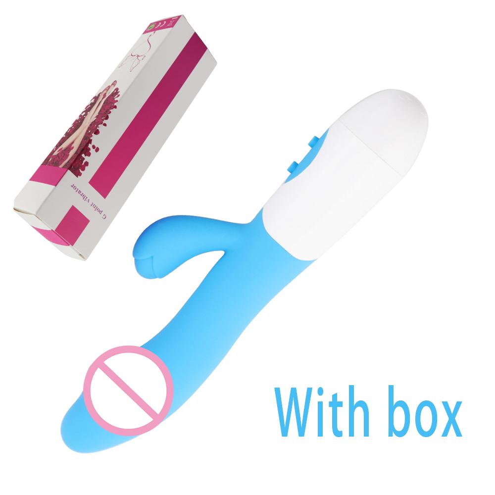 Silicone G Spot Dildo Rabbit Vibrator Dual Vibration 10 Speeds Female Vagina Clitoris Massager Adult Sex Toys For Women