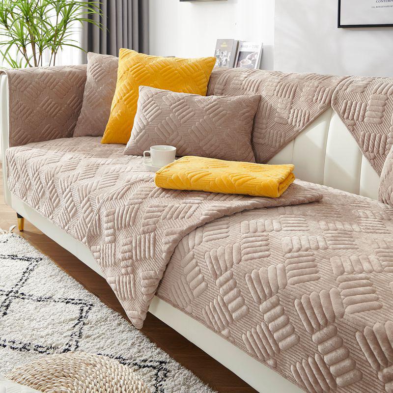 Nordic Modern Velvet Sofa Cushion - Non-slip, Plush, Thickened, Winter Sofa Cover Cushion Cover 30*50