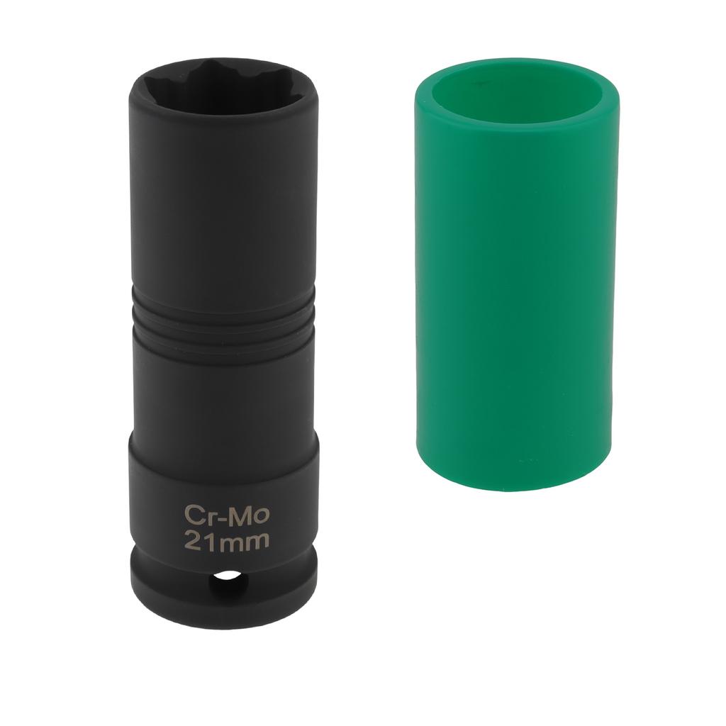 21mm 1/2 Inch Drive Chromium Molybdenum Steel Anti-Theft Lug Nut Socket Smart Cover