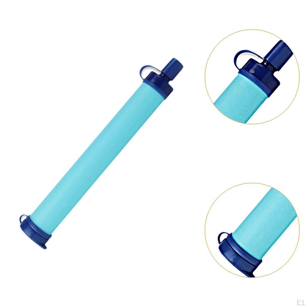 Portable Water Purifier 800L Filter for Preparedness Fishing Traveling Blue