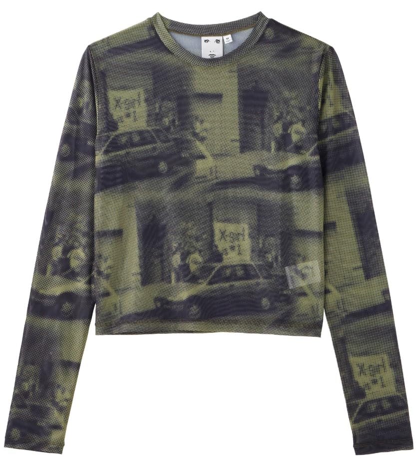 Casual PHOTOGRAPHY MESH TOP OLIVE X-girl Women's