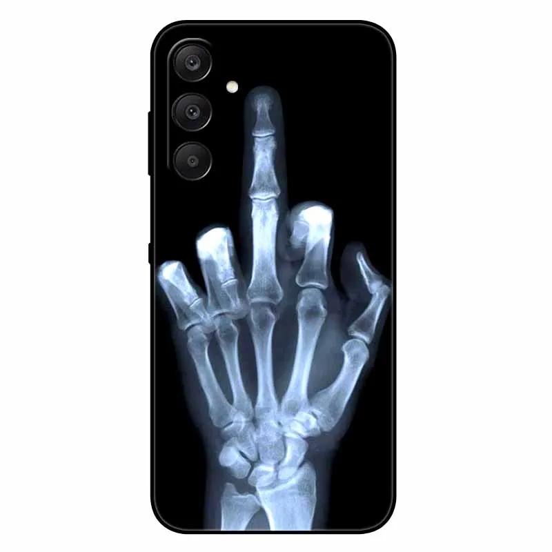 For Samsung A17 5G Case Black Silicone Soft Fashion Animal Back Cover For Samsung Galaxy A17 5G TPU Coque Cute Protective Bumper