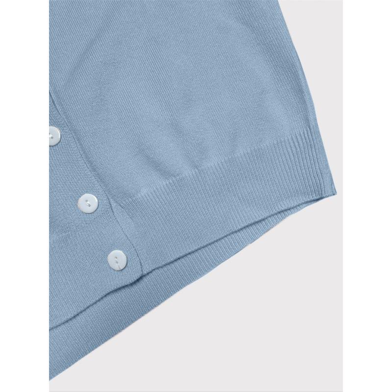 YYFS Camicette e camicie con scollo a V a maniche lunghe con stampa tinta unita primavera autunno moda casual da donna