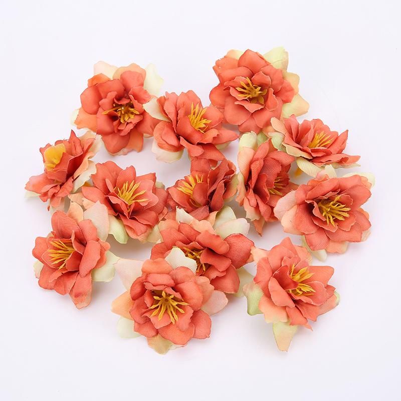 10/20Pcs 5cm Artificial Flowers Heads Wedding Party Decoration Home Room Decor DIY Wreath Scrapbook Gift Box Craft Fake Flowers