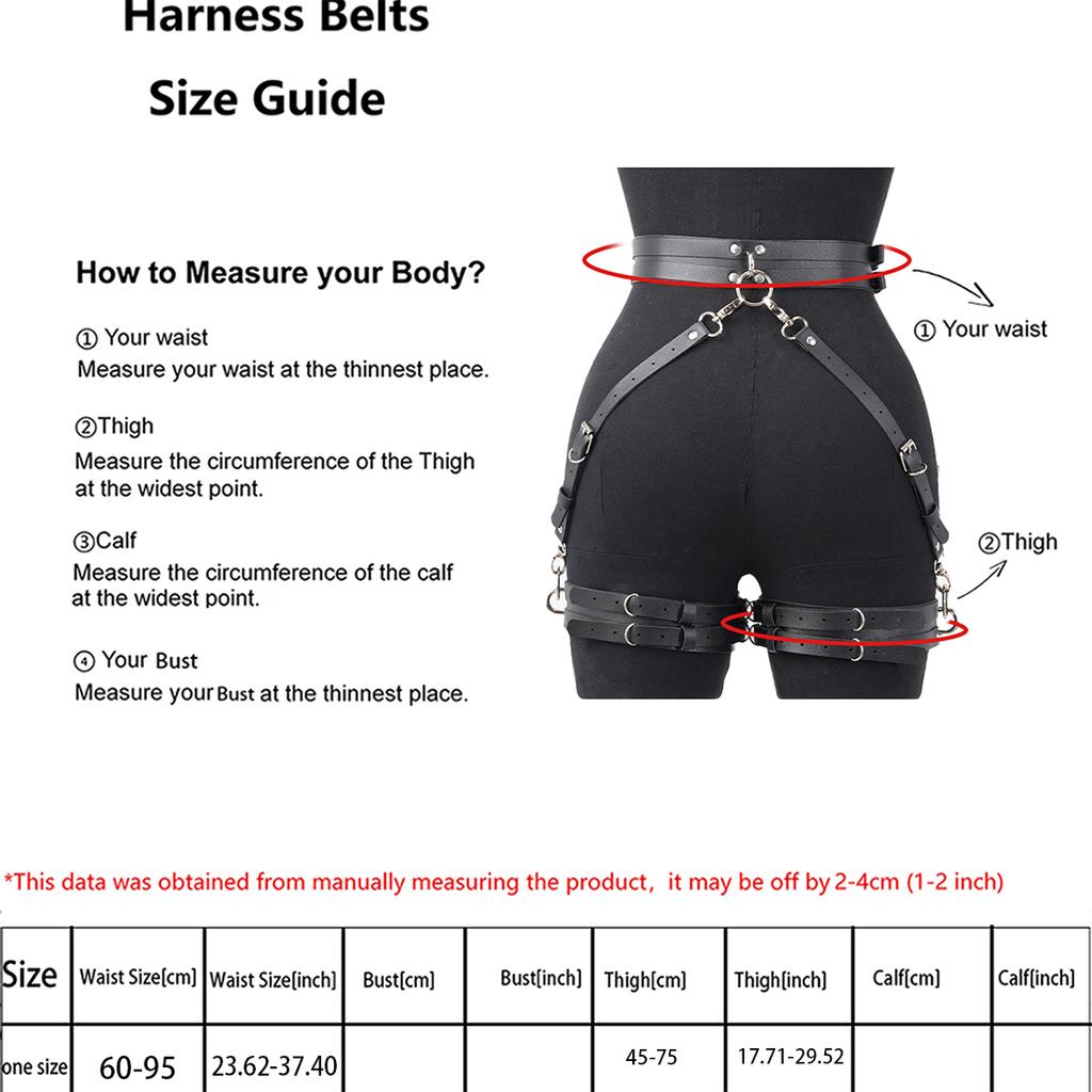 Damen Sexy Trend Punk Gürtel Lässig Wild Leder Taille zu Bein Gürtel Bondage Bein Harness Gothic Strumpfband Gürtel Bekleidungszubehör