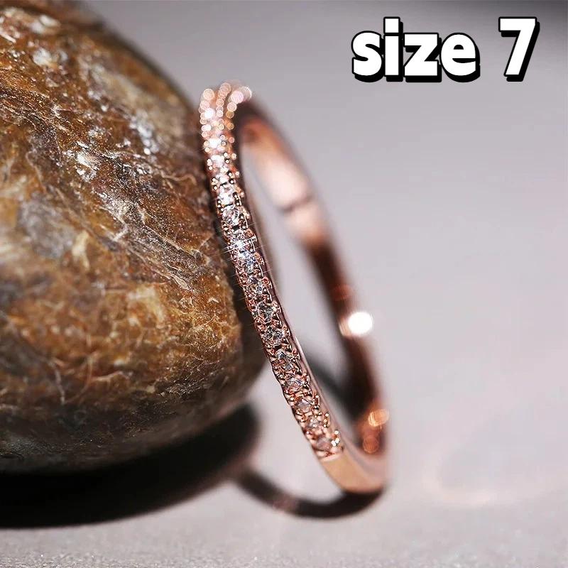 Minimalist Thin Cubic Zircon Finger Ring Silver Tone Dainty Jewelry for Wedding Dinner Party Formal Event Wear