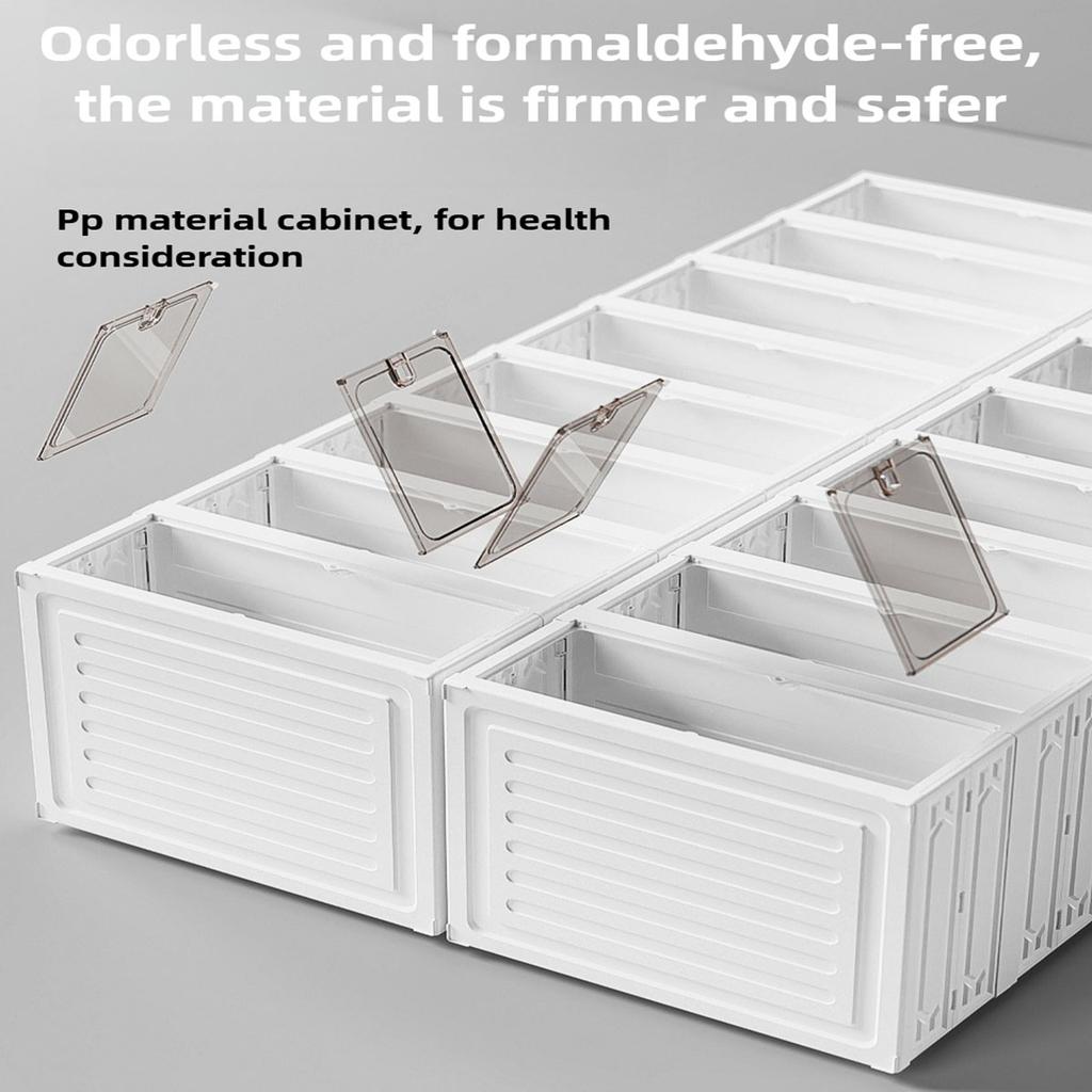 Uninstallable Foldable Shoe Storage Rack, Suitable for Multiple Scenes In Living Room and Bedroom, Plastic Integrally Molded Sho