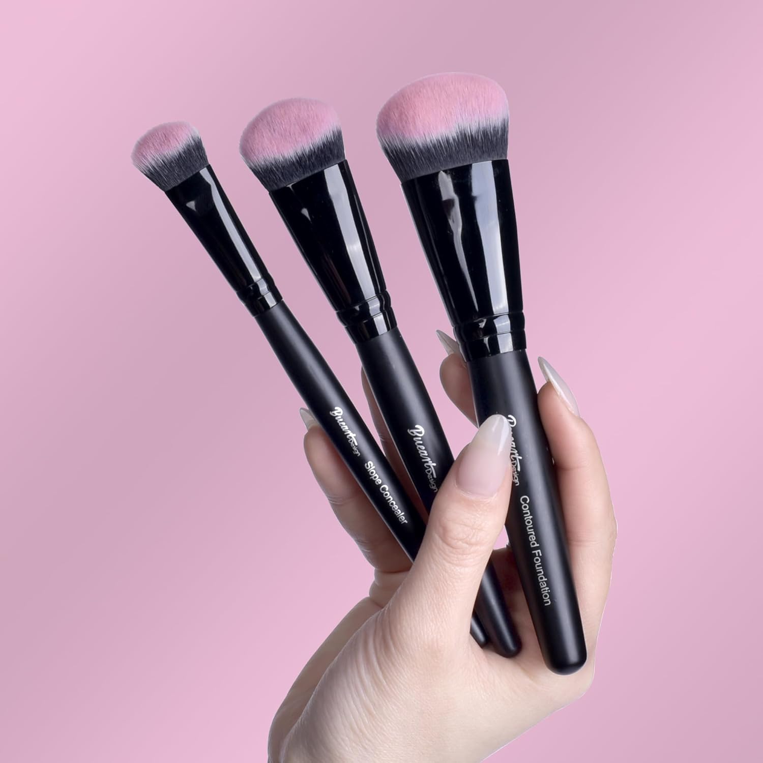 Bueart Design Foundation Makeup brush with soft density brush hair for Contour,Concealer,Bronzer,under eye concealer brush,Professional Face Brush