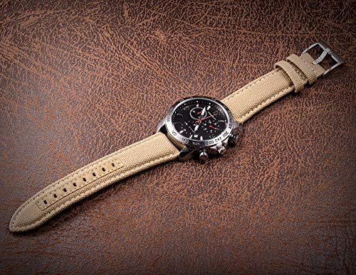 Hemsut 20mm Watch Band for Men, Military Canvas Watch Band, Quick Release Watch Strap, Fabric Sports Replacement