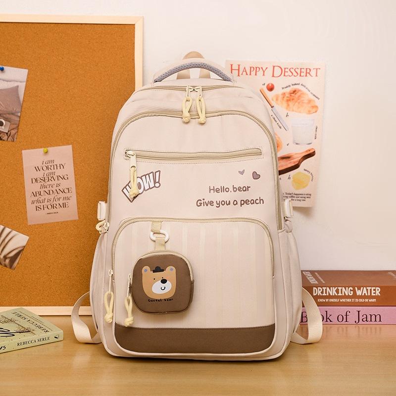 High value, fresh and sweet, candy-colored backpack, lightweight and large-capacity backpack for junior high school students