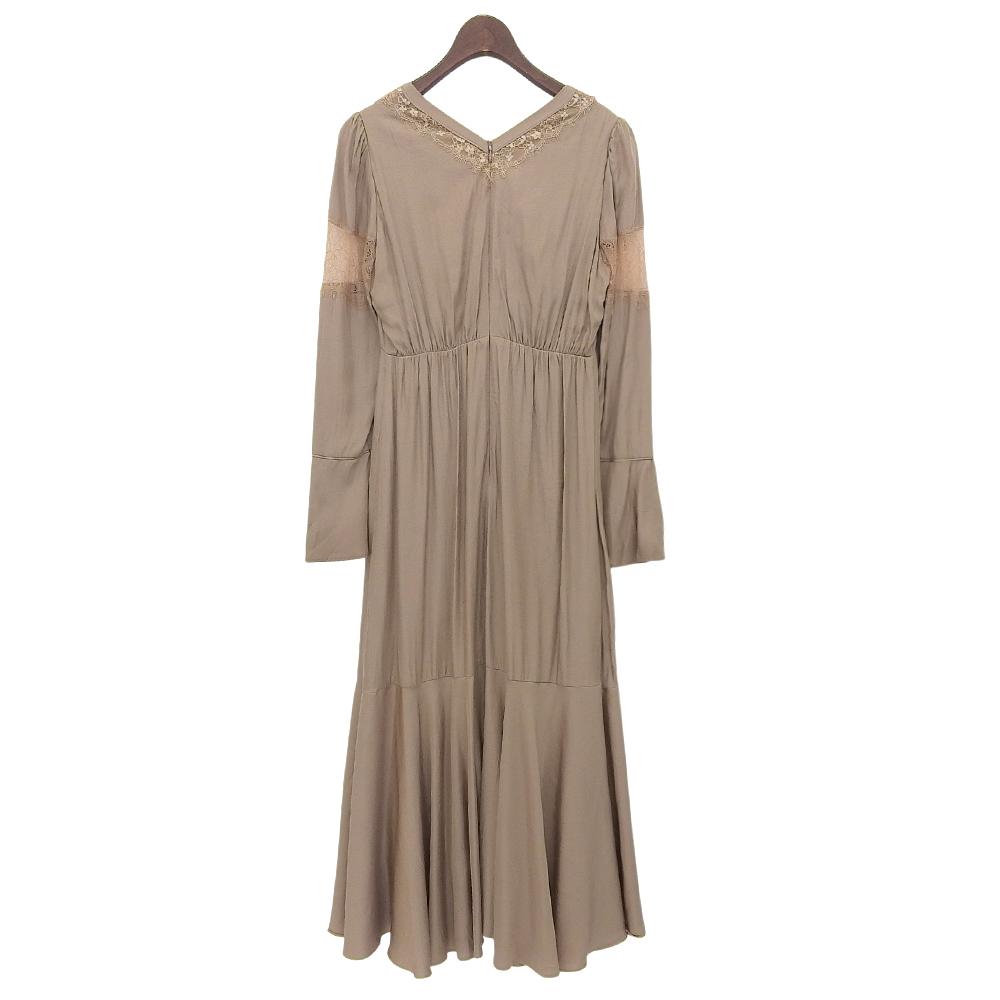 AMERI FLARE SATIN DRESS Women's Beige S Dress S beigeUsed