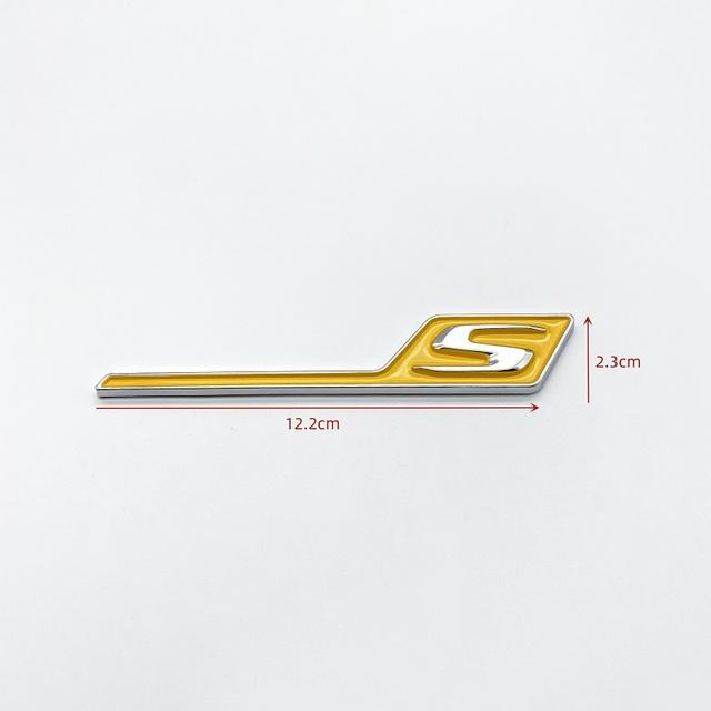 Emblema Logo 3D ABS Cromato Nero Giallo Rosso per Bagagliaio Posteriore Auto GT R S C Emblema Per Mercedes AMG GTR GTC GTS C190 Adesivi Auto