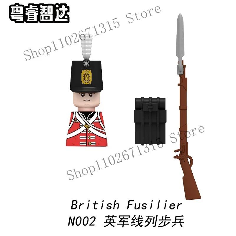 Napoleonic Wars Military Soldiers Building Blocks British France Prussia Cavalry Army Russian Infantry Figures Bricks Kids Toys