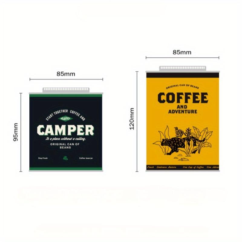 150g/200g Portable Coffee Bean Sealed Jar Camping Tinplate Box Storage Jar Food Grade Fresh-keeping Breathable Iron Jar