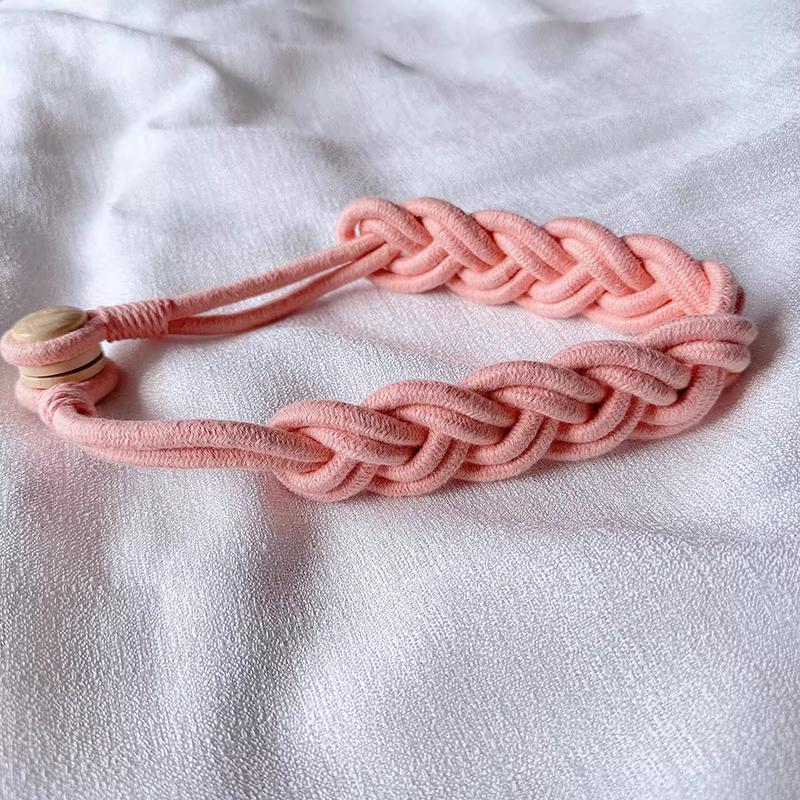 2pcs magnetic curtain buckle tie strap hand-woven tied tied belt French white yarn tie rope light luxury high-end pair Unique code