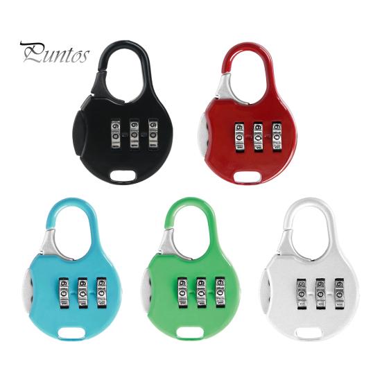 Combination Lock 3 Digit Padlock User-Friendly Compact Design Portable Multipurpose Resettable Travel Suitcase Password Lock