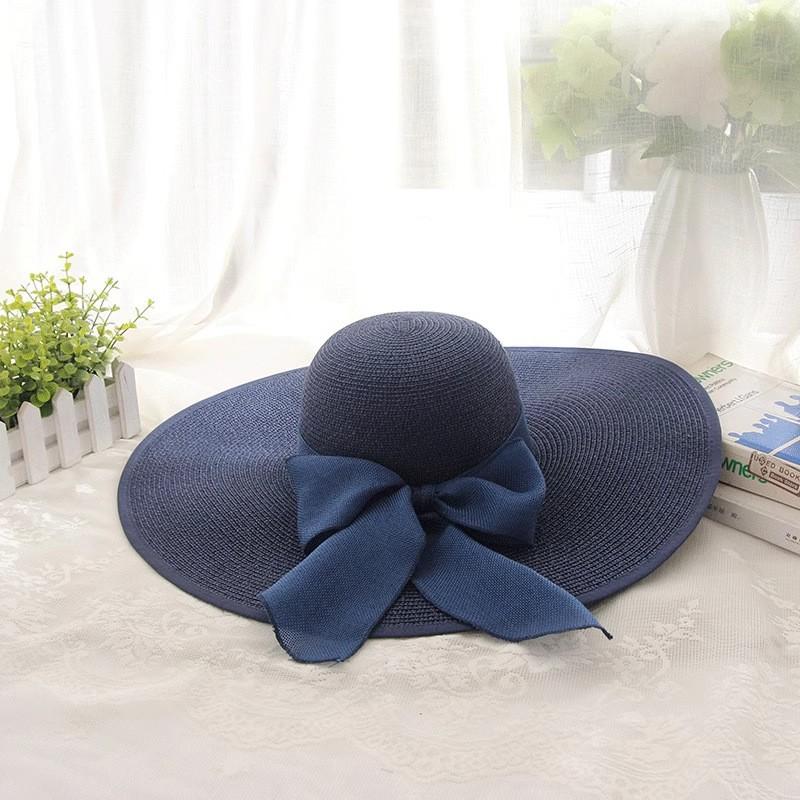 oversized brim straw hat women's summer sun protection visor straw hat seaside beach hat travel sun hat vacation style