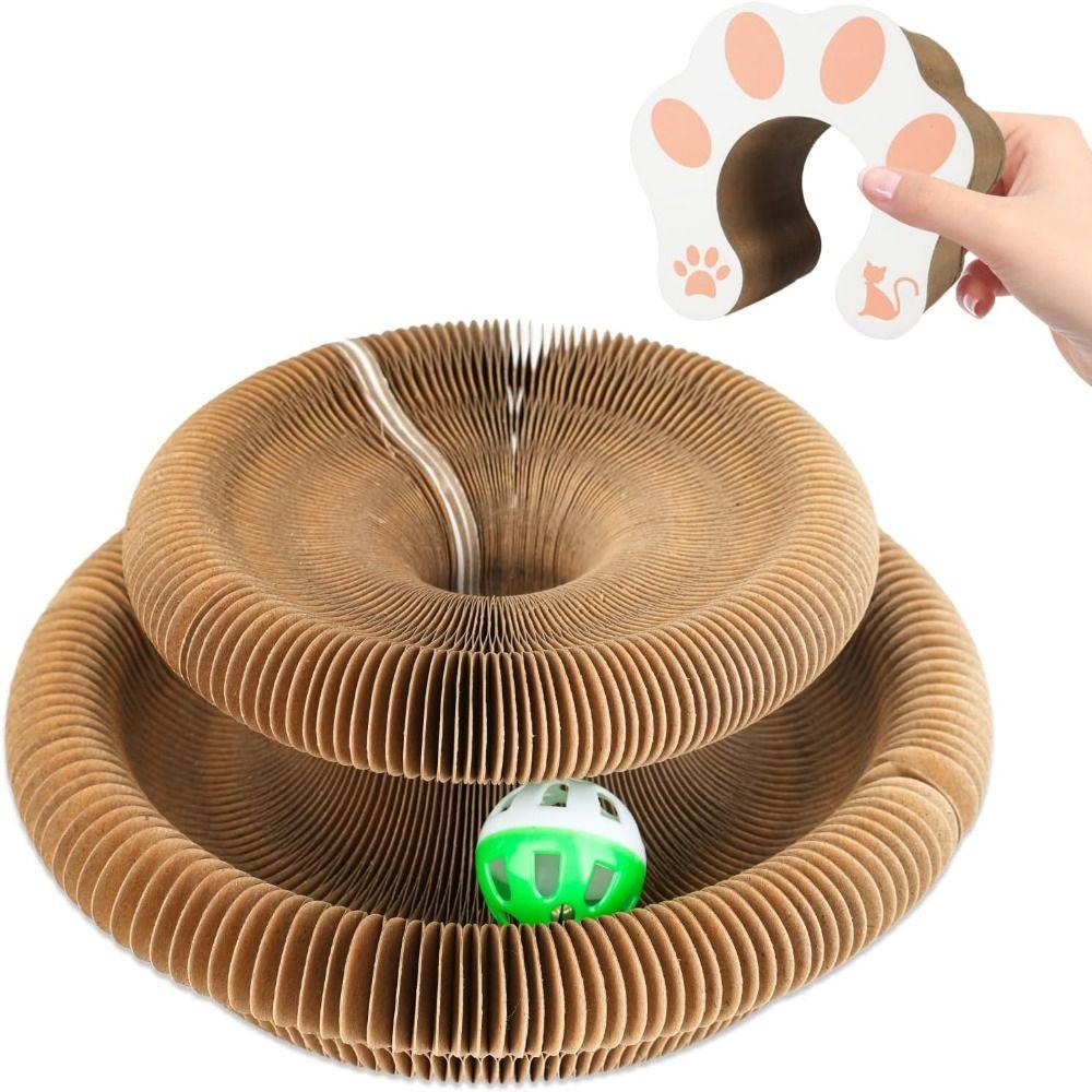 Transformable Kitty Kurlz Cat Toy No Crumbs Wear-Resistant Cat Accordion Magic Organ Resistant To Scratching