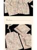 Summer Floral Cotton Pajamas Set for Girls – Short Sleeve, Three-Piece, Outdoor Wear