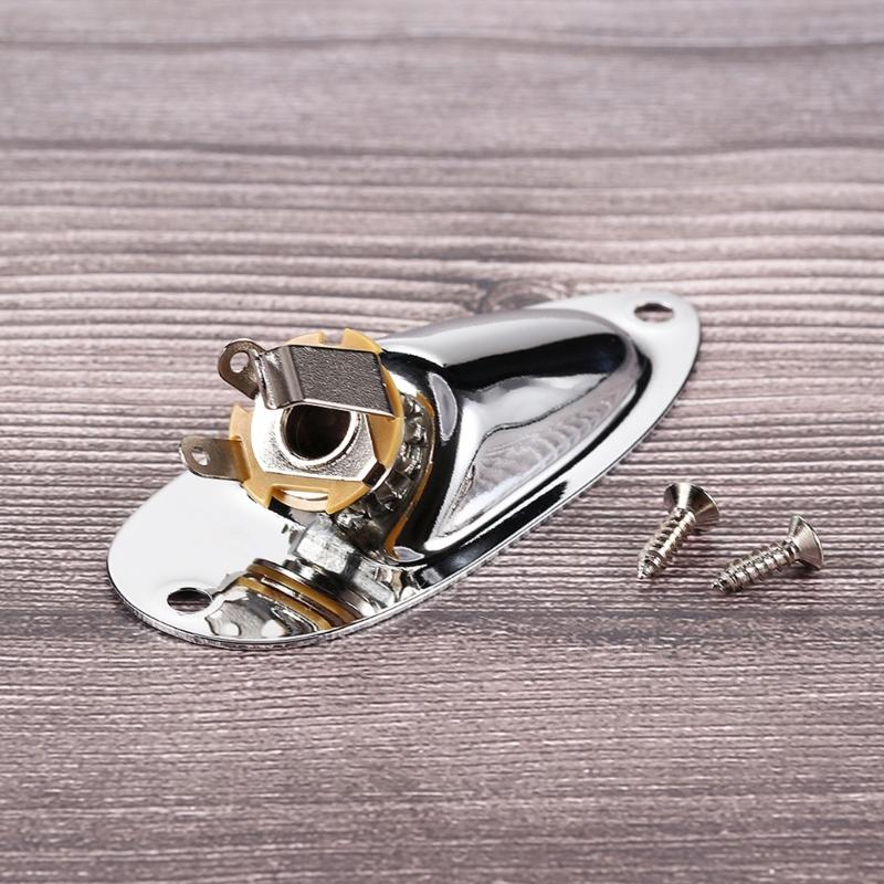 Heavy Duties Guitar Input Output Plate With Rotation Resistant Washer Mounting Screws Set For Stability And Durability