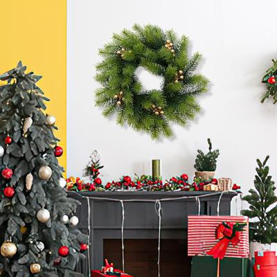 Christmas Wreaths Home Decor Party Wedding Decorative Garland Crafts Artificial Plants Simulation Pines Needles Rattan Wreaths