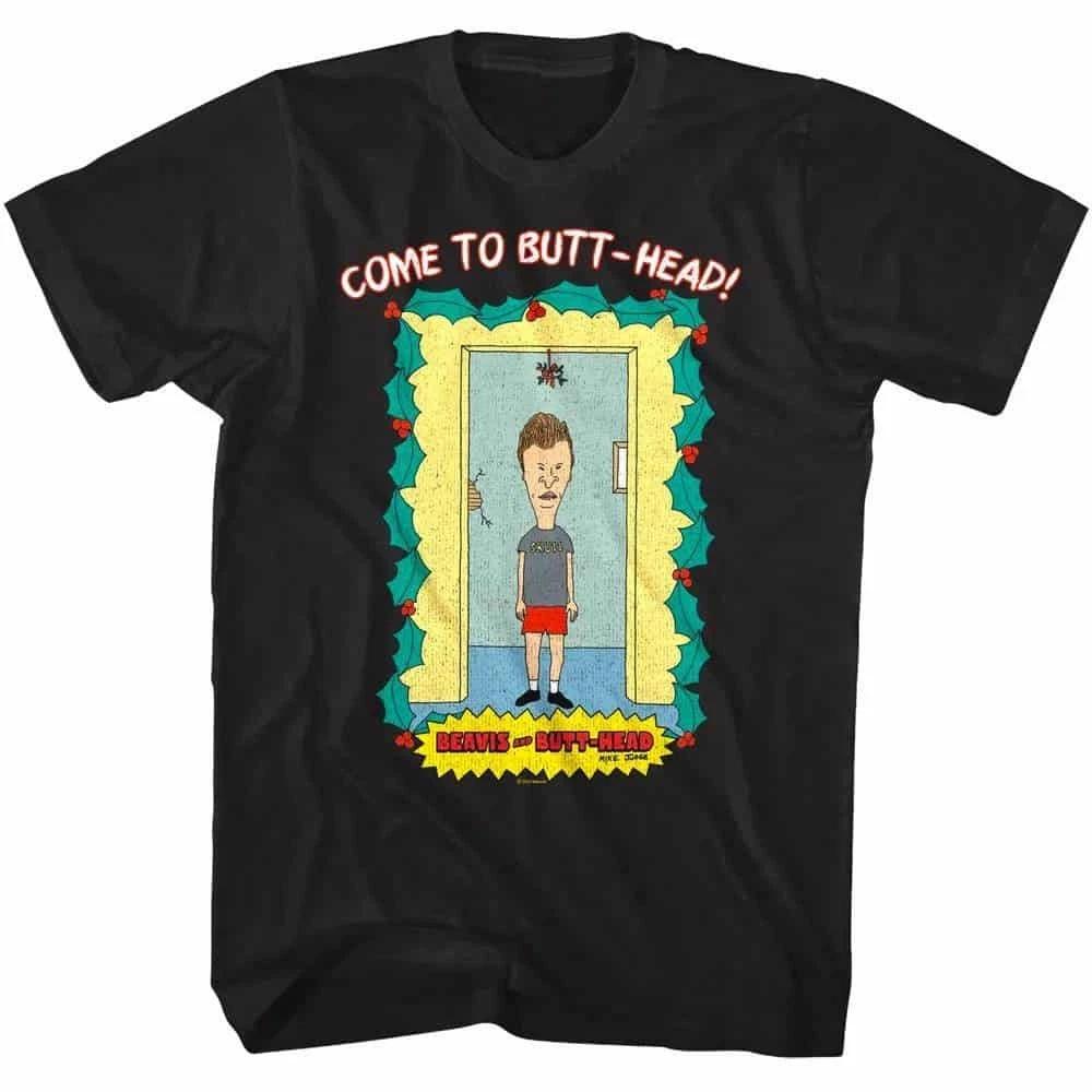 Beavis and Butthead Under the Mistletoe Men s T Shirt XXXL
