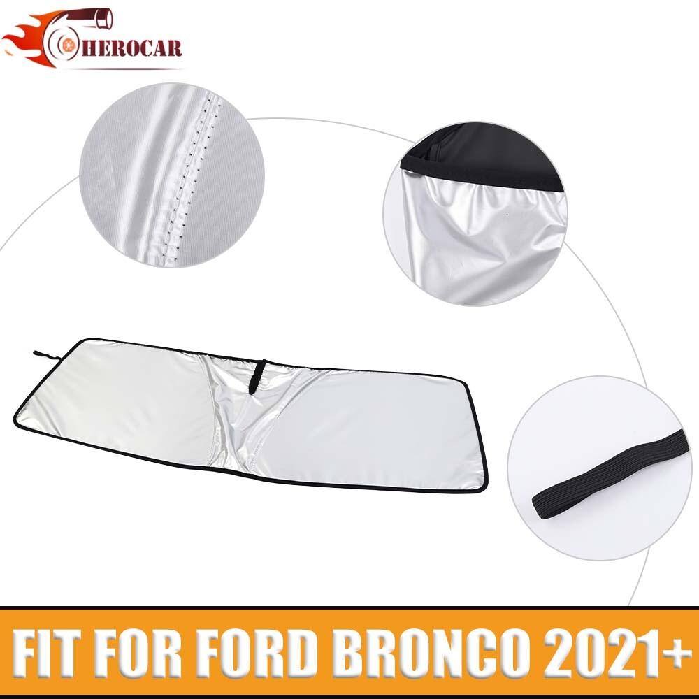 Front Window Windshield Sun Shade Visor Uv Block For Ford Bronco 21+ Accessories