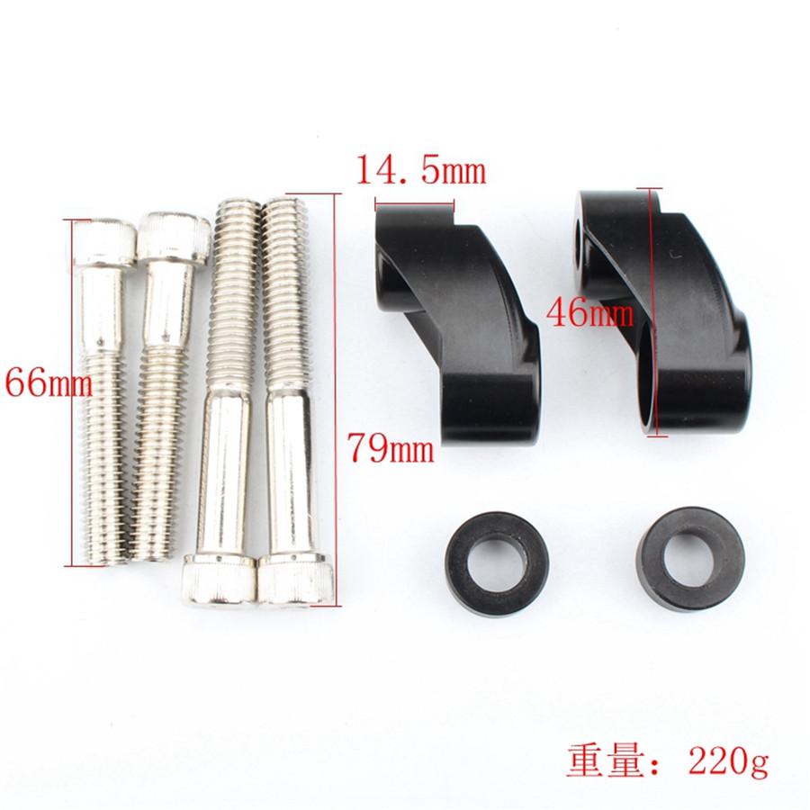 1 Pair Black Front Turn Signal Relocation Kit For 39mm 49mm Sportster FXR FXD Dy
