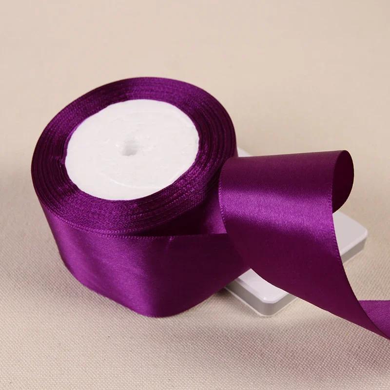 25Yards/Roll 6mm-50mm Ribbons DIY Bow Crafts Polyester Satin Ribbons Christmas Home Decor Accessories Tape Wedding Gift Wrapping