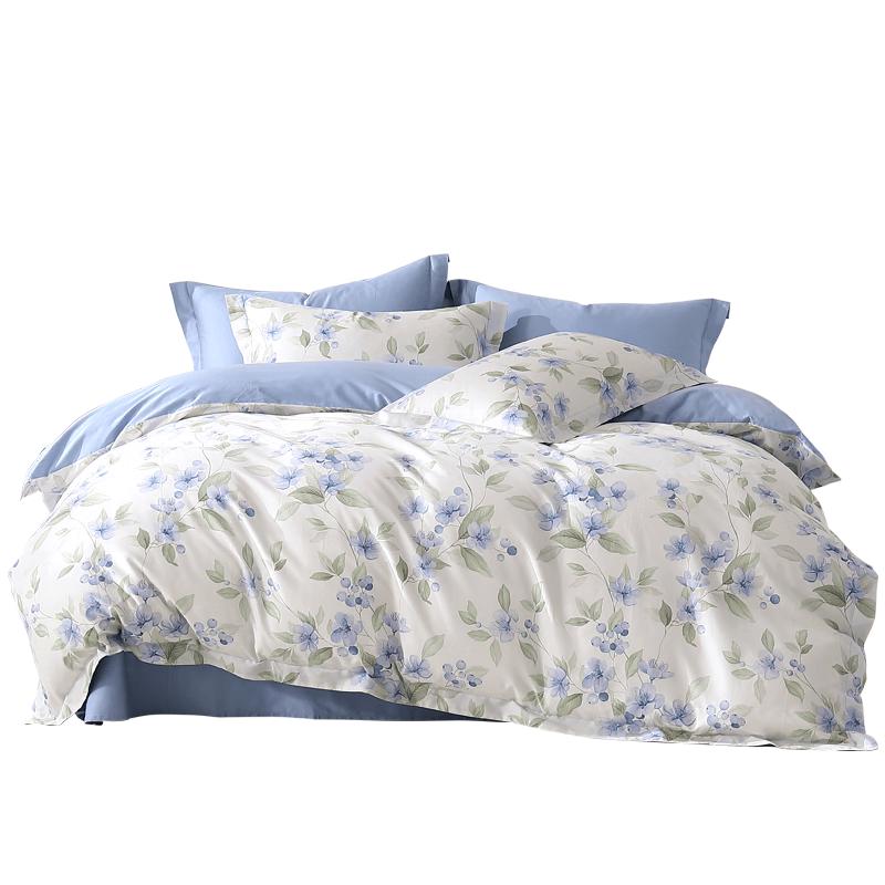 Mercury Home Textiles 60-Count Tencel™ Lyocell 4-Piece Bedding Set 1.2m Bed (Duvet 150x210cm)