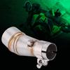 Qiilu 51mm Exhaust Middle Pipe Exhaust Pipe Middle Section Stainless Steel for Kawasaki Z250 Ninja 250 13-16