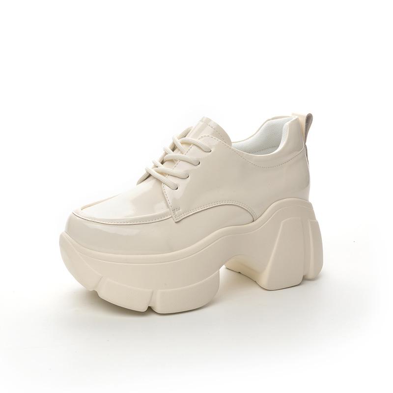 23807-2 Inner Height Increase Small Size Women's Shoes New Ins Versatile Internet Celebrity Style Board Shoes Platform Casual White Shoes Women