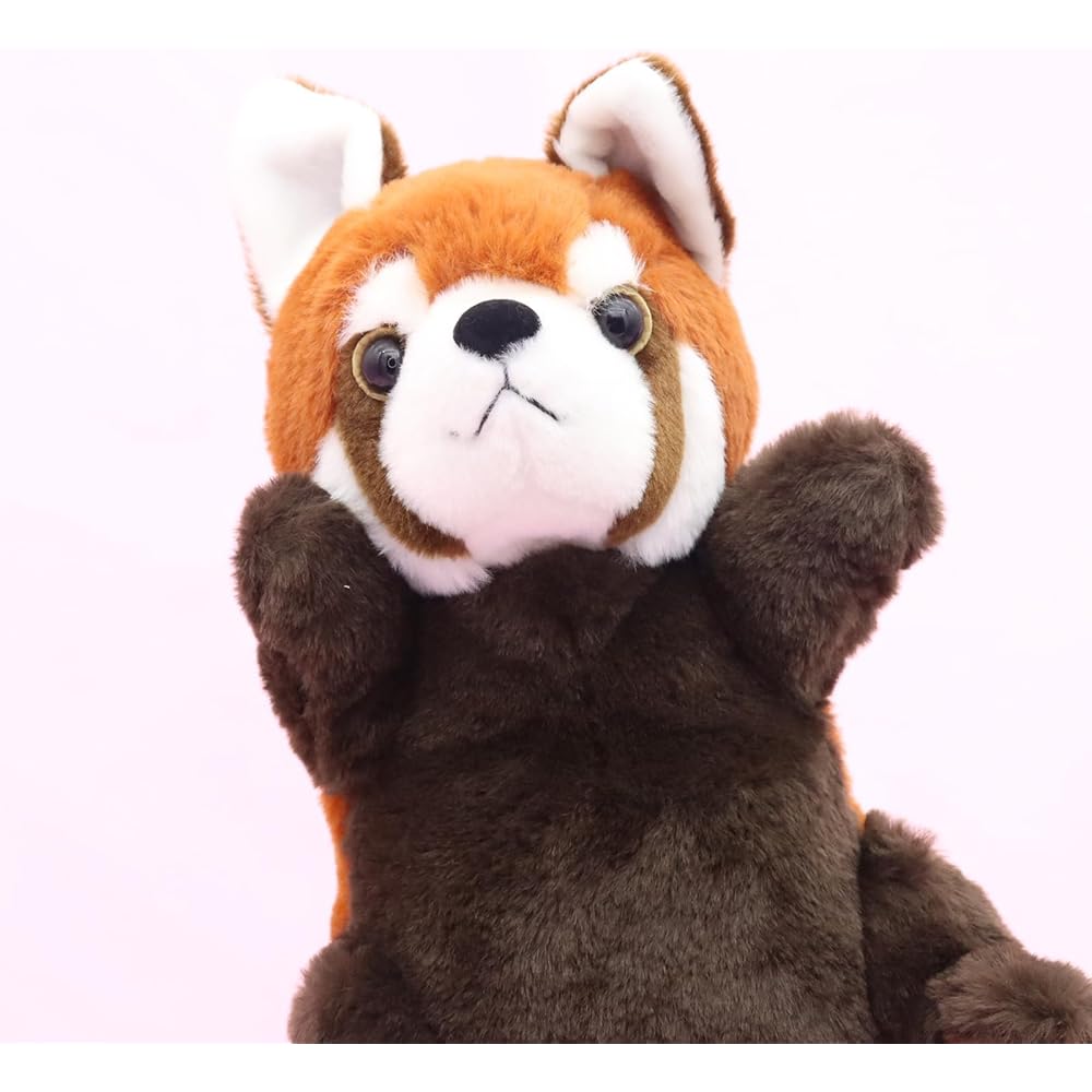 Takeoff Hand Puppet Red Panda Plush Toy Soft and Cuddly Children's Plaything