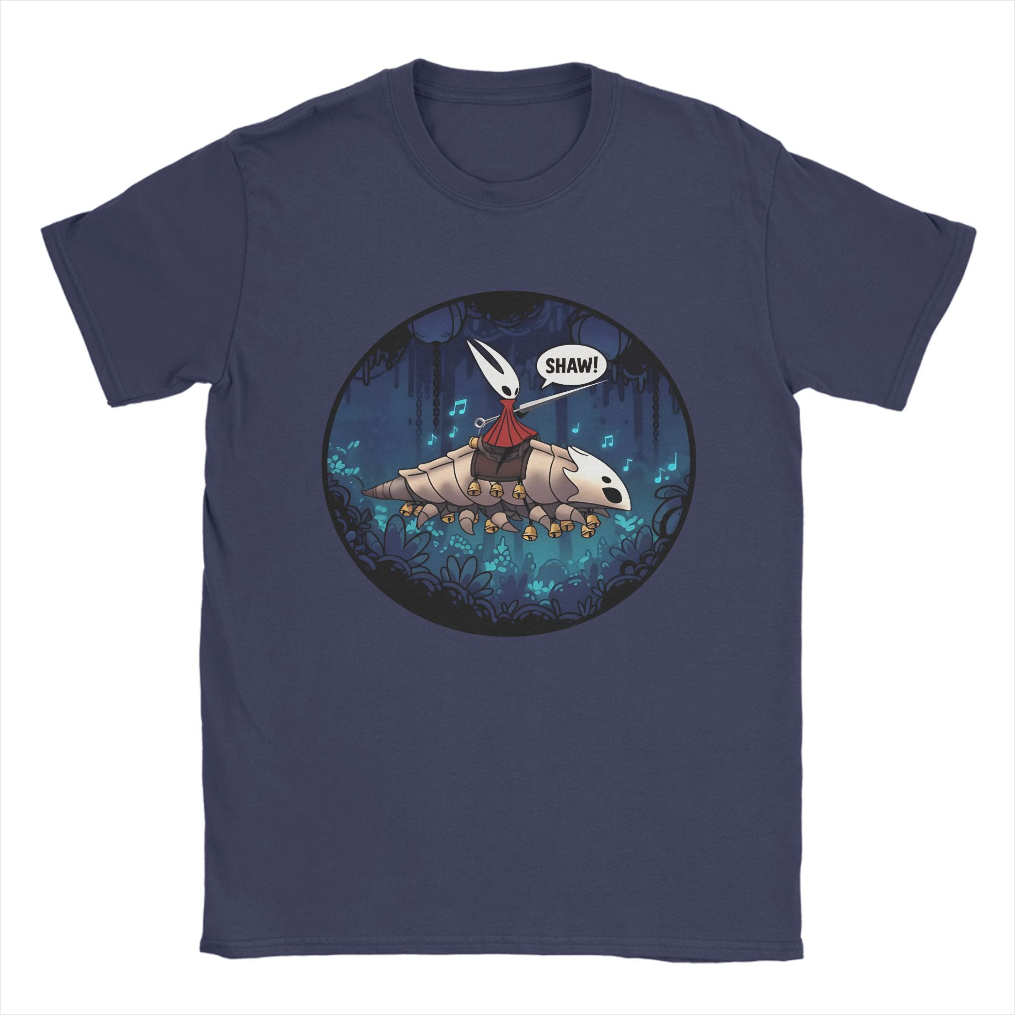 

Bell Beast and Hornet FanArt T Shirt Men Cotton Funny TShirt O Neck Hollow Knight Tee Shirt Short Sleeve Clothing Gift Idea 4XL