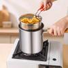 Factory Direct Sale 304 Stainless Steel Fryer Pot Set Fried Chicken Tempura Deep Cooking Pot Fryer for Kitchen