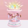 Music Box Cartoon Style Go-Around Lightweight Projection Music Box Carousel Luminous Gift for Children