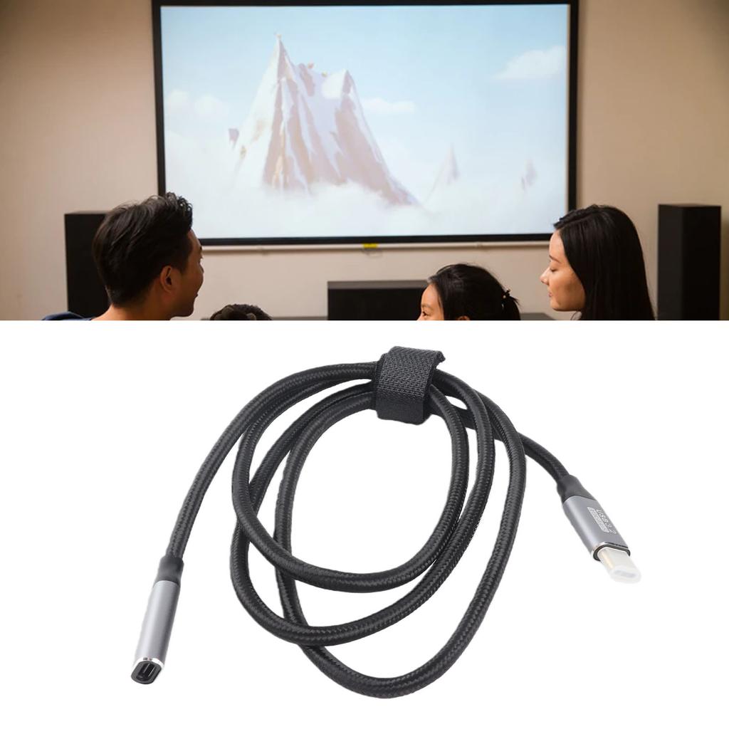 USB C Extension Cable 10Gbps Data Sync 100W Power Delivery 4K 60Hz Video Output USB C Cable with E Marker Chip