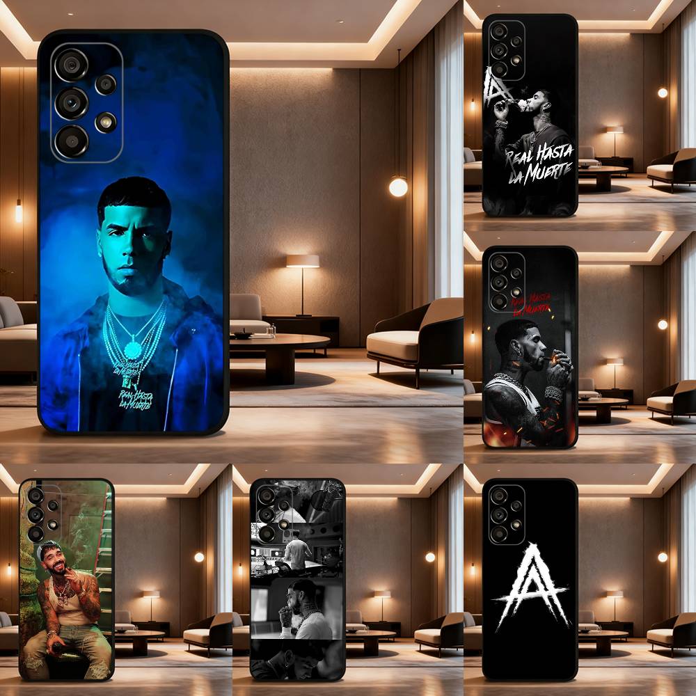 Rapper A-Anuel AA Real For Samsung Galaxy A53,31,52,72,41,Note,J7,8,9,5G,22,73,32,71, Soft Black Silicone Case