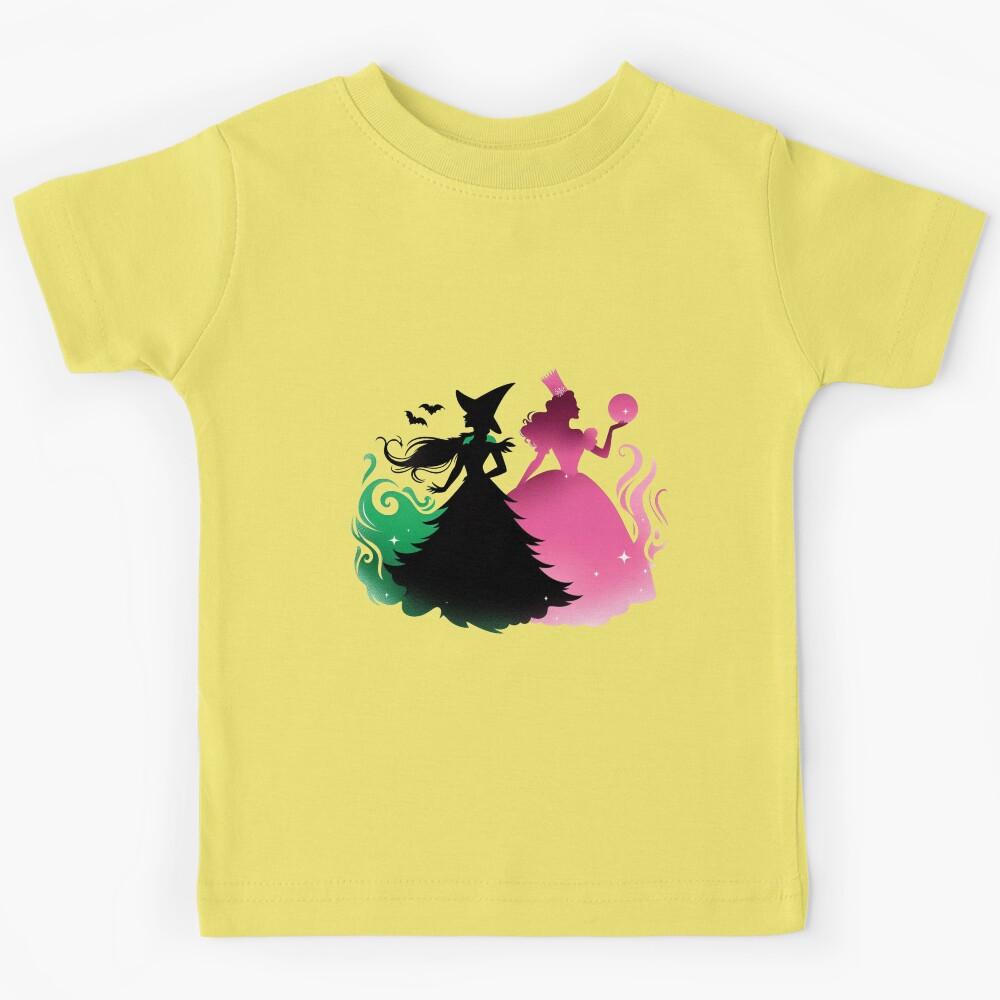 Elphaba Glinda Wicked Pink Green Silhouette Kids T-Shirt 140