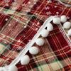 Snowflake Christmas Tablecloth Pom Poms Ball Table Cover Cloth Xmas Home Decor