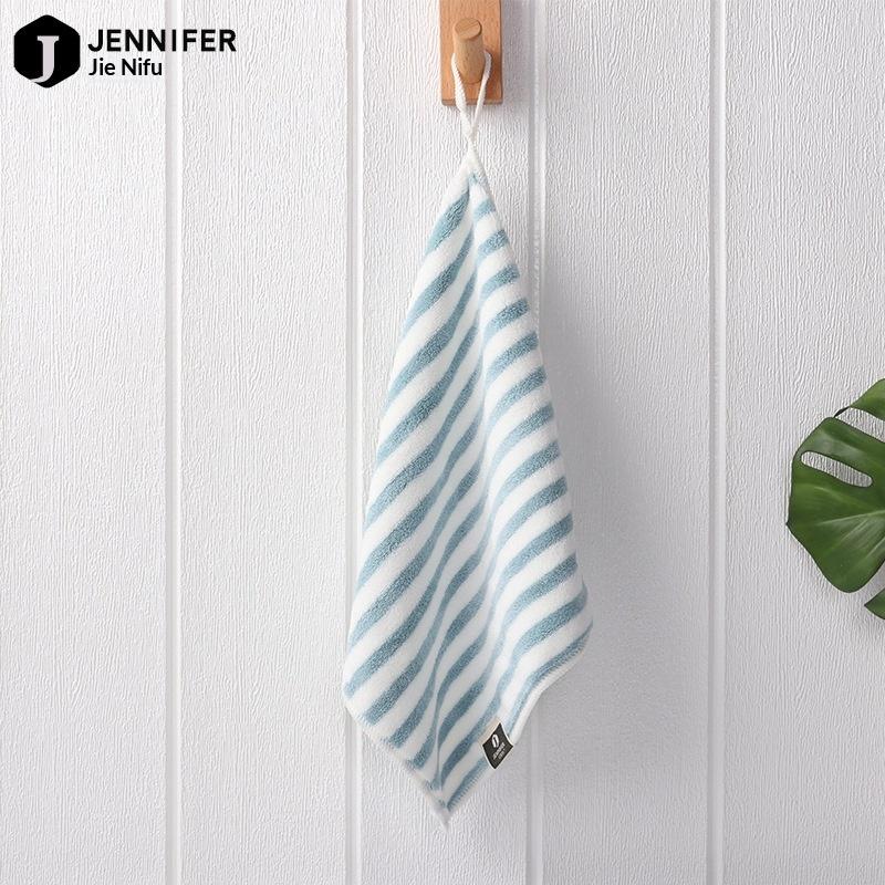 Factory Soft Skin-friendly Striped Small Square Edging Towel New Style Fiber Absorbent Handkerchief Quick-drying
